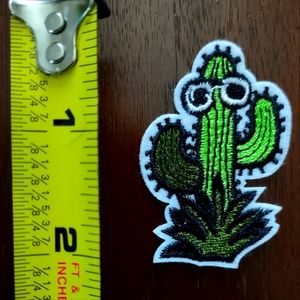 2" tall sew on green cactus patch